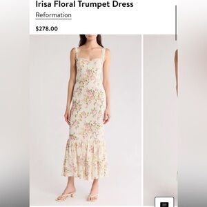 Reformation Cream Ruffled Tiered Maxi Dress